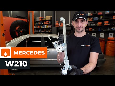 How to change rear window regulator MERCEDES W210 [TUTORIAL AUTODOC]