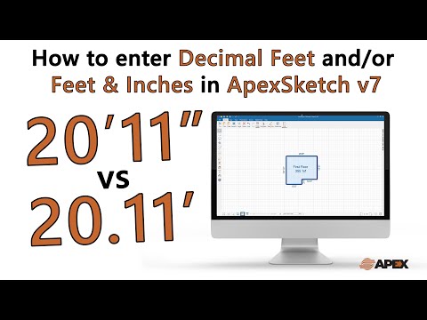 ApexSketch v7 - ANSI Tip #1 : Feet & Inches vs Decimal Feet | Apex Software