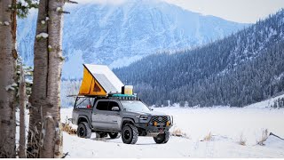 -5ºF Solo COLD Montana WINTER Camping w/Dog (ASMR) - Cooking Elk Steaks