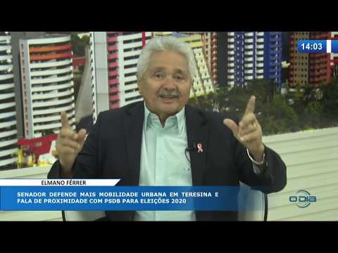 O DIA NEWS (25.10) SEN. ELMANO FEÌRRER (PODEMOS) - Mais mobilidade urbana e proximidade com PSDB