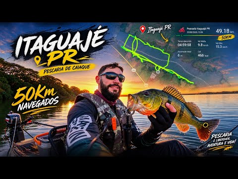 UMA EXPEDIÇÃO DE 50 KM | PESCARIA EM ITAGUAJÉ-PR MOTOR TOYAMA 3.6HP NO CAIAQUE BARRACUDA 