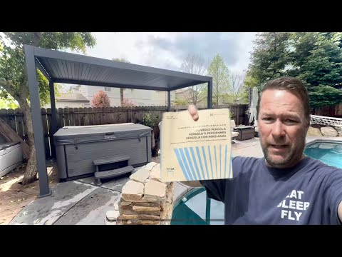 Mirador Louvered Pergola from Costco!!    #costco #pergola #outdoorliving #mirador #miradorpergola