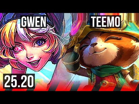 GWEN vs TEEMO (TOP) | 11/1/11, Godlike | NA Grandmaster | 25.20