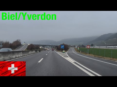 Biel Bienne To Yverdon les Bains | 4K Roads view 