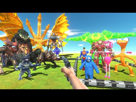 FPS Avatar Rescues Rainbow Friends and Fights Biollante - Animal Revolt Battle Simulator