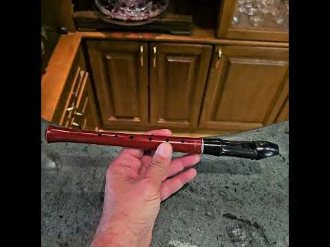 Wood Ebony Vintage Block Flute Combi 1970s Germany image 14