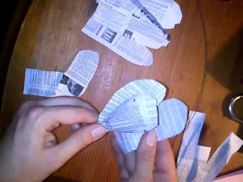 Newspaper flower