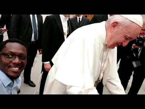 Alì Ndiaye e Rita Coruzzi incontrano Papa Francesco