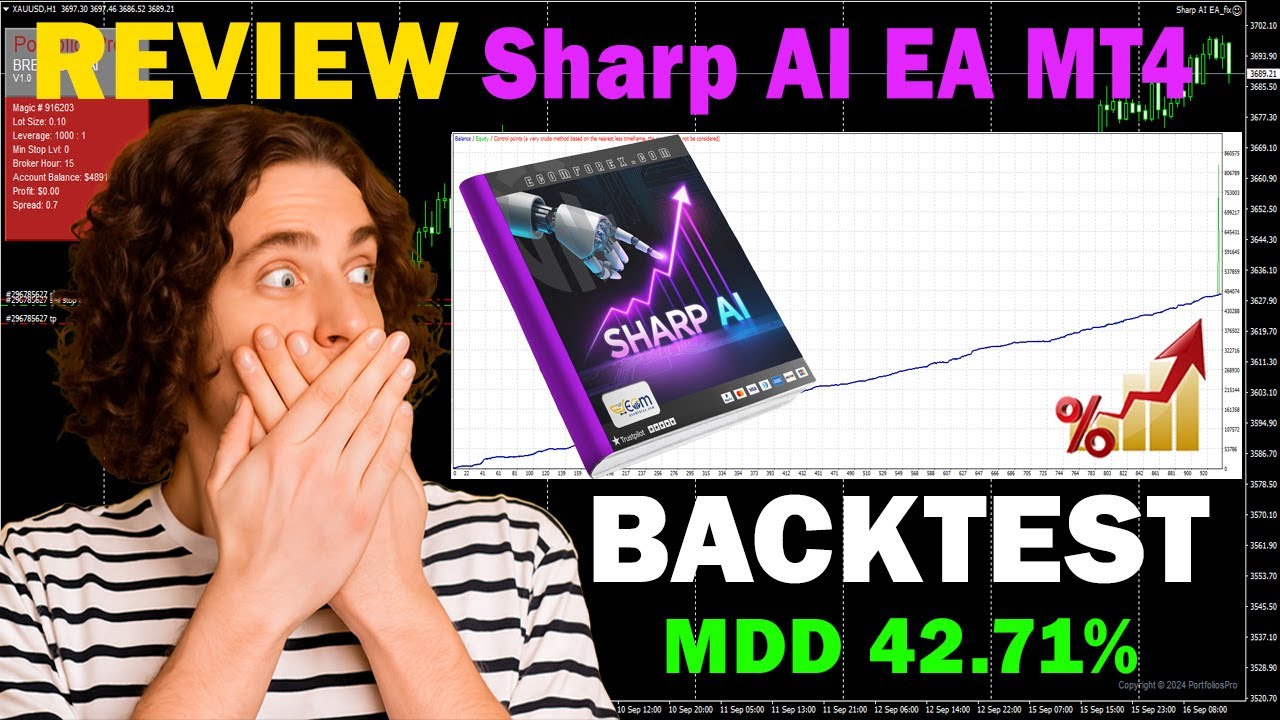 Review Backtest Sharp AI EA MT4 Is this EA really good? | EcomForex