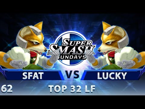 SSS 62 - CLG.SFAT (Fox) vs. Lucky (Fox) - SSBM Top 32 Losers Finals - Smash Melee