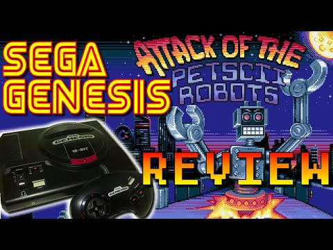 Attack of the PETSCII Robots for Sega Genesis Unboxing and Review