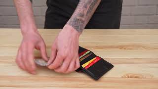 Стильне портмоне-кредитниця комбі у гладкій шкурі Grande Pelle 11327 чорне