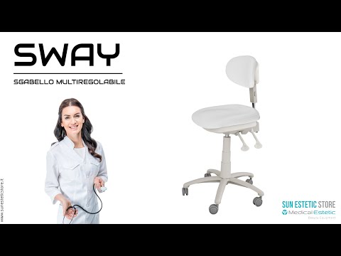 Sway sgabello ergonomico multiregolabile con schienale estetica medico