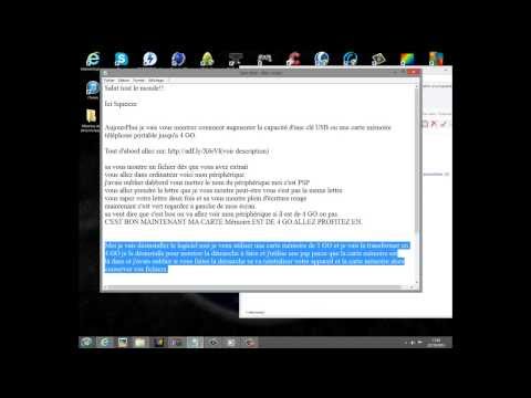 comment augmenter capacite cle usb