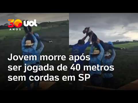 Jovem morre após ser jogada sem cordas durante salto de rope jump em SP; veja vídeo