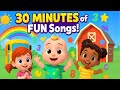 30 Minutes Of FUN Kids Songs Wheels On The Bus More Singalong
