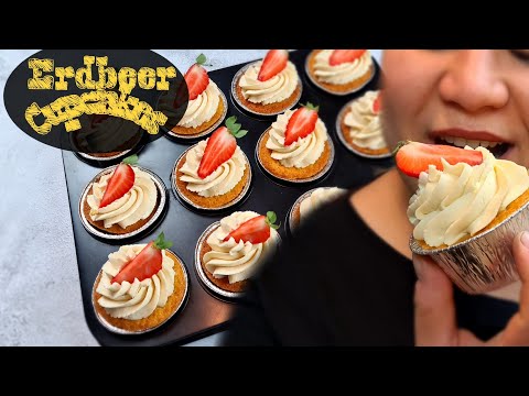 Erdbeer Cupcakes mit Frosting | Einfach, leicht und super Lecker !