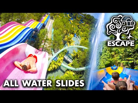 All Slides at ESCAPE Water Park | Penang, Malaysia | Onride POV