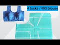 4 Tucks Blouse Cutting And Stitching Sada Blouse Cutting And Stitching Blouse Cutting Stitching