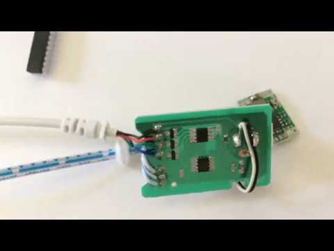 Attiny2313 with NRF24L01 - soldered and working.