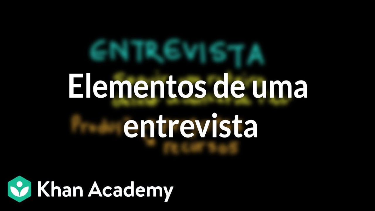 Elementos de uma entrevista
