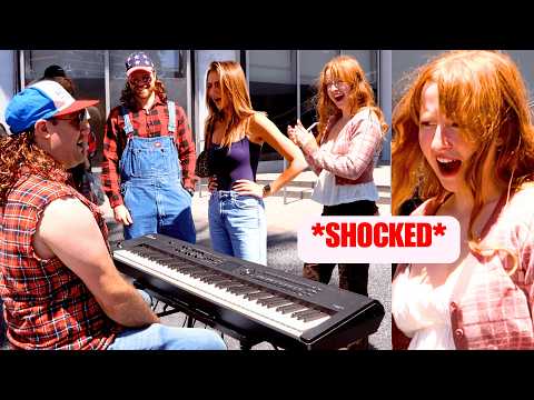 Hillbillies On Piano AMAZE Pedestrians...WHO'S LAUGHING NOW??