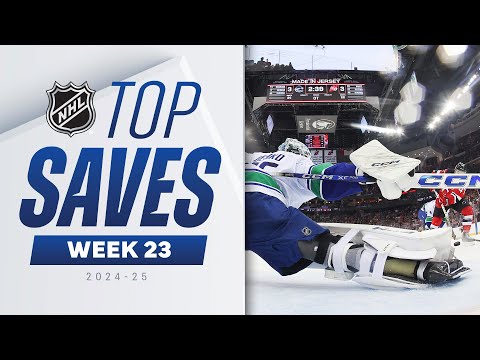 Top NHL Saves of Week 23 | Demko, Hellebuyck, Montembeault | 2024-25 Highlights