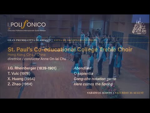 St. Paul's Co-educational College Treble Choir: Città di Arezzo Grand Prix 2024 Performance