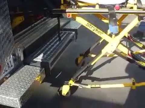 Mac Mac Bariatric Ambulnace Lift wheel clearance test using a Stryker MX-PRO® Bariatric Transport