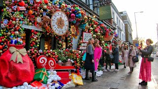 Christmas Walk in London Chelsea 🎄🎅 - King's Road and Duke of York Square