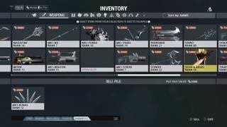 Warframe how to sell weapons basic