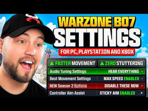 *NEW* BEST SETTINGS for WARZONE BO7 UPDATE! (Best Controller, Audio and Graphics Settings in COD WZ)