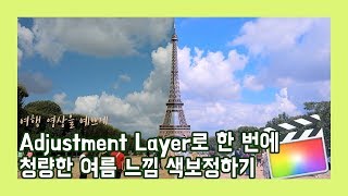 [Sera의 파컷인셍] Final cut pro X 강좌 21 - Adjustment Layer를 이용해서 청량한 여름 느낌 색보정하기
