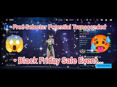 Selector Potential Transcended character 😱 | Black Friday sale event 🥵 | MFF
