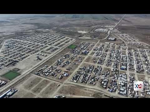 تصاعد الدخان فوق مخيم الهول بعد دخول الجيش العربي السوري وانسحاب قسد 