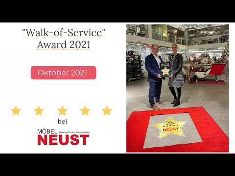 Enthüllung des "Walk-of-Service" Sterns bei Möbel Neust in Wirges