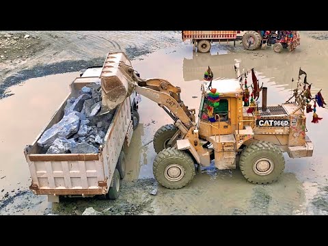 Sooper Stone 🗯️ Massive Rock Loading Show By Powerful 966 Wheel Loader 