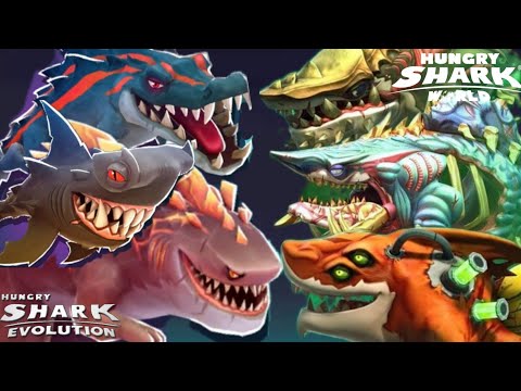NEW EVOLVED SHARKS vs MUTATED SHARKS TRAILERS ! - Hungry Shark