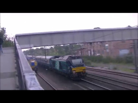 Deltic 55009 'Alycidon' powers down the ECML