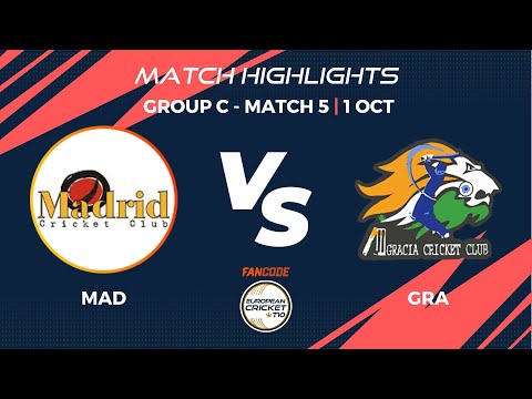 Group C, Match 5 - MAD vs GRA | Highlights | FanCode ECS Spain, 2022 Day 5 | ECT22.079