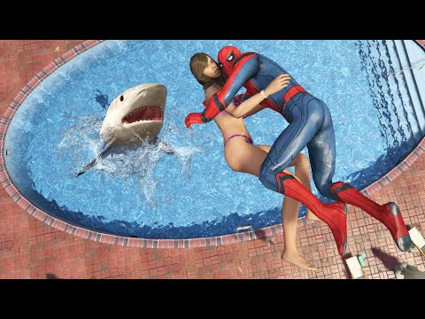 GTA 5 Water Ragdolls | SPIDERMAN Jumps/Fails ep.81 (Funny Moments)