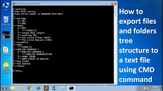 How to export files and folder tree structure to a text file using CMD command
