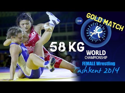 Gold Match - Female Wrestling 58 kg - K. ICHO (JPN) vs V. KOBLOVA (RUS) - Tashkent 2014