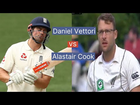 Daniel Vettori Magical Spin Bowling vs Alastair Cook | Greatest Bowling