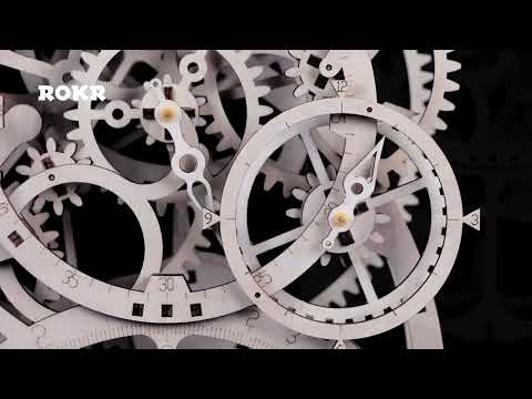 3D Puzzle Movement Assembled Wooden Pendulum clock