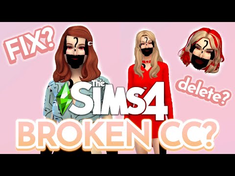 SIMS 4 RED AND WHITE QUESTION MARK SKIN IN CAS? HOW TO FIND/FIX/DELETE BROKEN/UNWANTED CC? TS4 2021