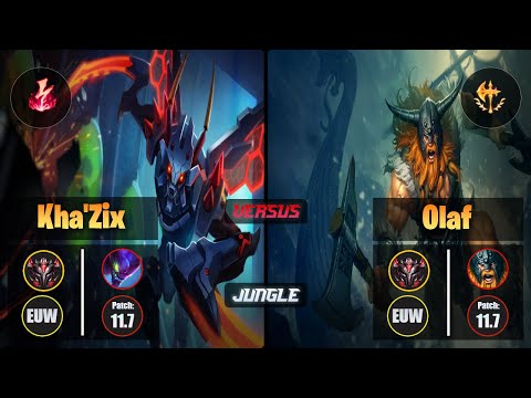 GrandMaster KHA'ZIX [Electrocute] (Jungle) VS  OLAF - Grandmaster EUW Patch 11.7