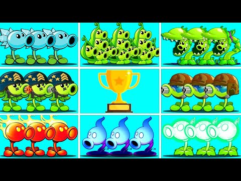 Random 8 PEA Plants Battlez - Who Will WIn? - PvZ 2 Plant vs Plant