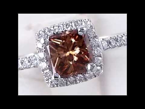 1.41 ctw 1.10 Cushion Cut Chocolate Color/VS2 Clarity