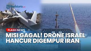 Mencekam! Detik-detik Drone Pengintai Israel Jatuh Digempur Iran di Kawasan Selat Hormuz